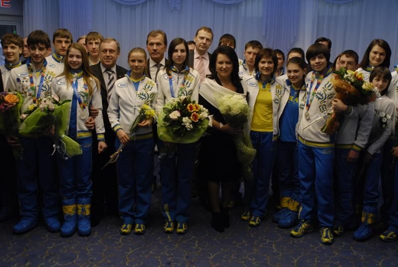 Зустріч Юнацької Олімпійської збірної на I зимові Юнацькі Олімпійські ігри в Інсбруку (24 січня 2012 рік, Бориспіль)
