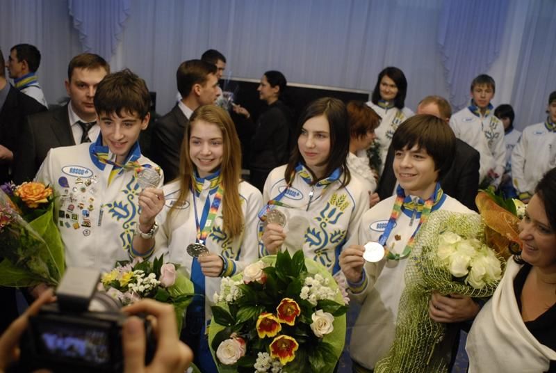 Зустріч Юнацької Олімпійської збірної на I зимові Юнацькі Олімпійські ігри в Інсбруку (24 січня 2012 рік, Бориспіль)