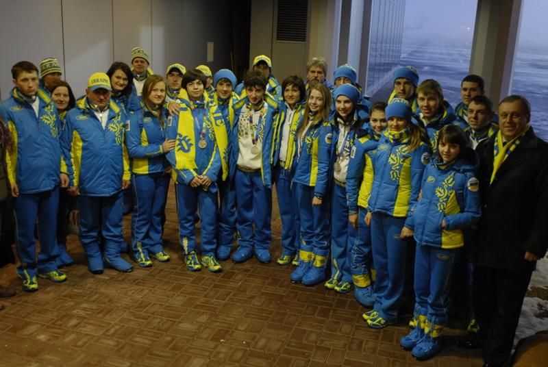 Зустріч Юнацької Олімпійської збірної на I зимові Юнацькі Олімпійські ігри в Інсбруку (24 січня 2012 рік, Бориспіль)