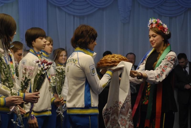 Зустріч Юнацької Олімпійської збірної на I зимові Юнацькі Олімпійські ігри в Інсбруку (24 січня 2012 рік, Бориспіль)
