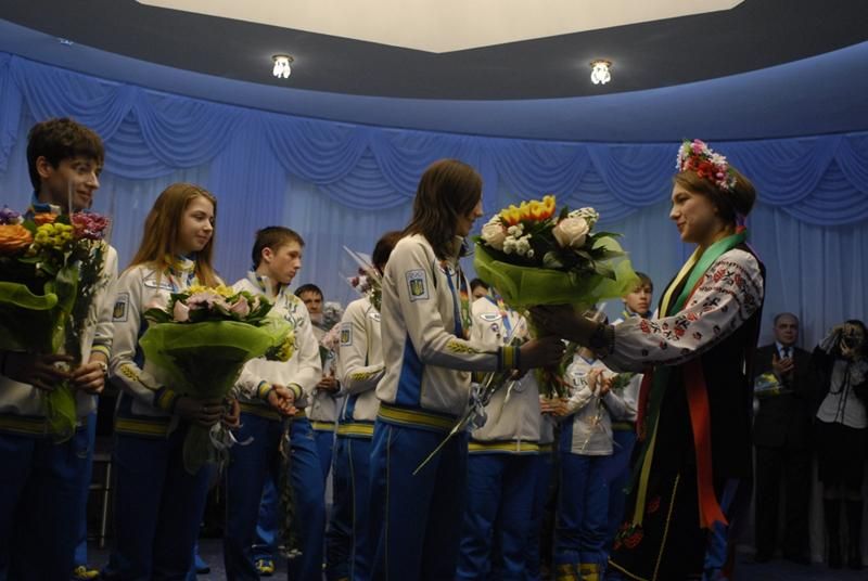 Зустріч Юнацької Олімпійської збірної на I зимові Юнацькі Олімпійські ігри в Інсбруку (24 січня 2012 рік, Бориспіль)